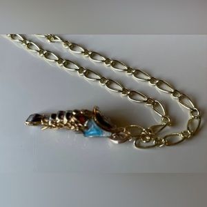 Brand New Vintage Chinese Cloisonné Articulated Koi Fish Pendant Necklace.